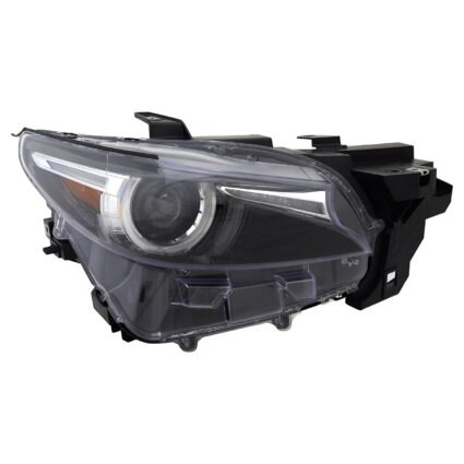 Headlight Lens Housing Right LED w/Adaptive Headlamps CAPA for Mazda CX-9 2016–2021