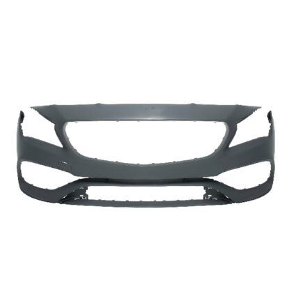 Bumper Cover Front C117 w/Aero Pkg w/o Active Park Assist Primed CAPA for Mercedes-Benz CLA45 AMG 2017–2019