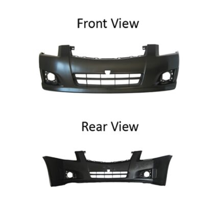 Bumper Cover Front Primed for Nissan Sentra 2007–2012