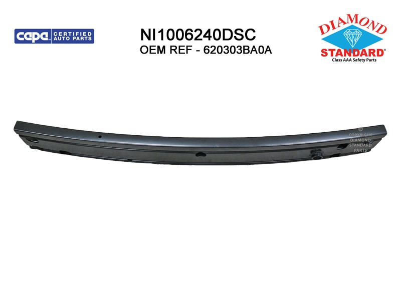 Bumper Cover Reinforcement Front CAPA for Nissan Versa Sedan 2012–2019