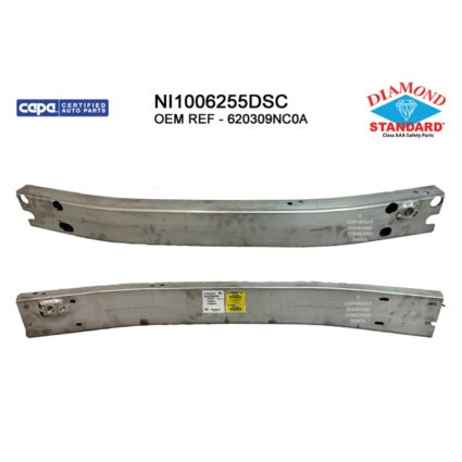 Bumper Cover Reinforcement Front w/Intelligent Cruise Control Aluminum CAPA for INFINITI JX35 QX60 Nissan Pathfinder