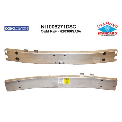 Bumper Cover Reinforcement Front w/o Tow Hook CAPA for INFINITI QX60 Nissan Pathfinder