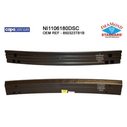 Bumper Cover Reinforcement Rear HSS CAPA for Nissan Altima Sedan 2016–2018