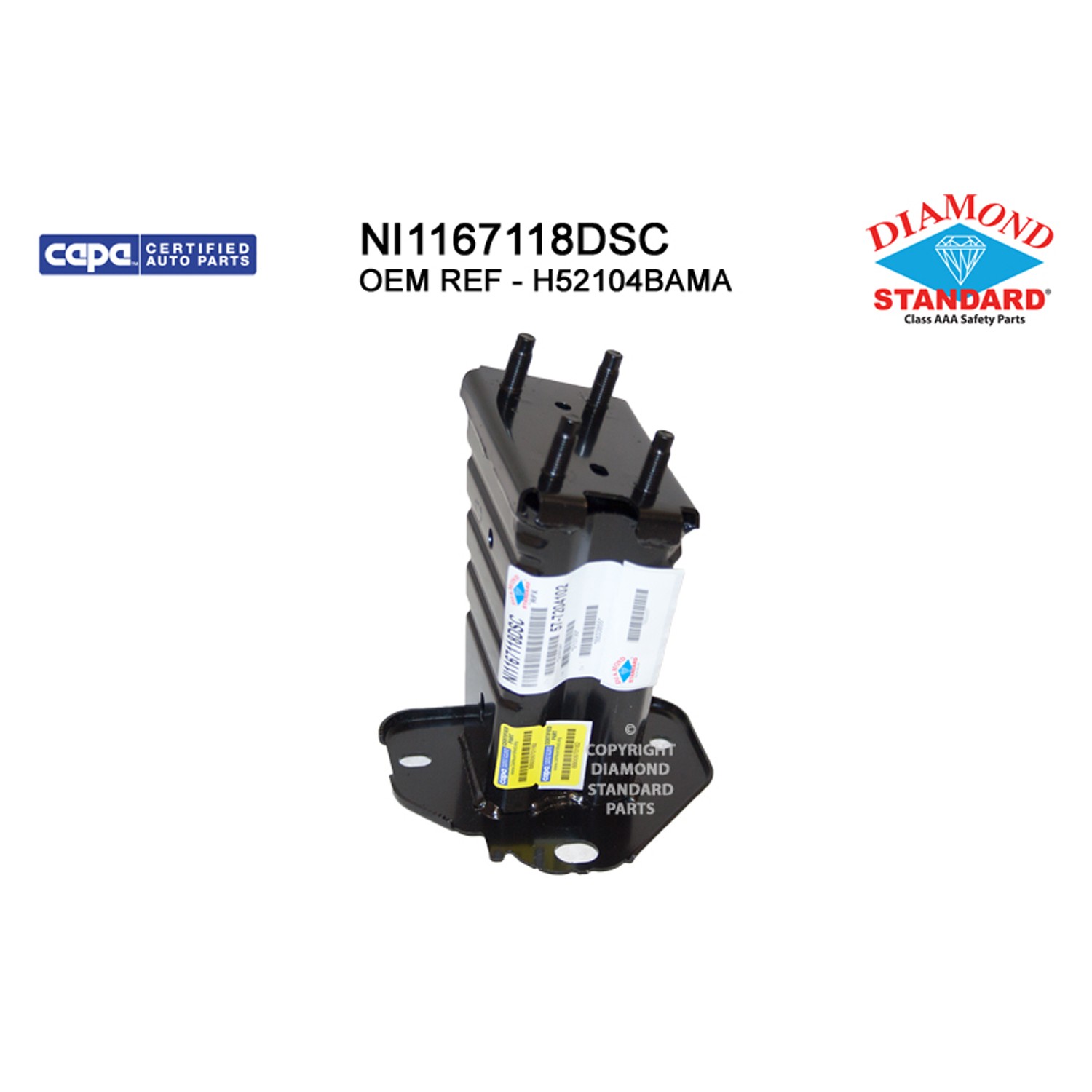 Bumper Bracket Rear Right USA Built CAPA for Nissan Rogue 2014–2020