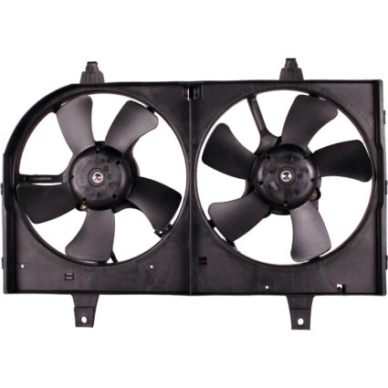 Engine Cooling Fan Assembly Dual Fan Assembly Includes Motors/Blades/Shroud for Nissan Maxima 2002–2003