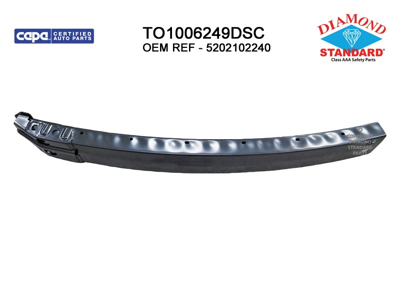 Bumper Cover Reinforcement Front CAPA for Toyota Corolla 2017–2019