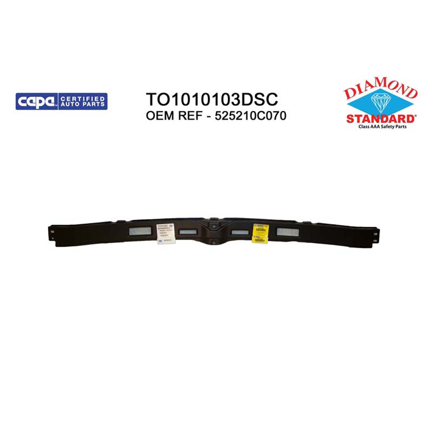 Bumper Retainer Cover Front Center CAPA for Toyota Tundra 2014–2021