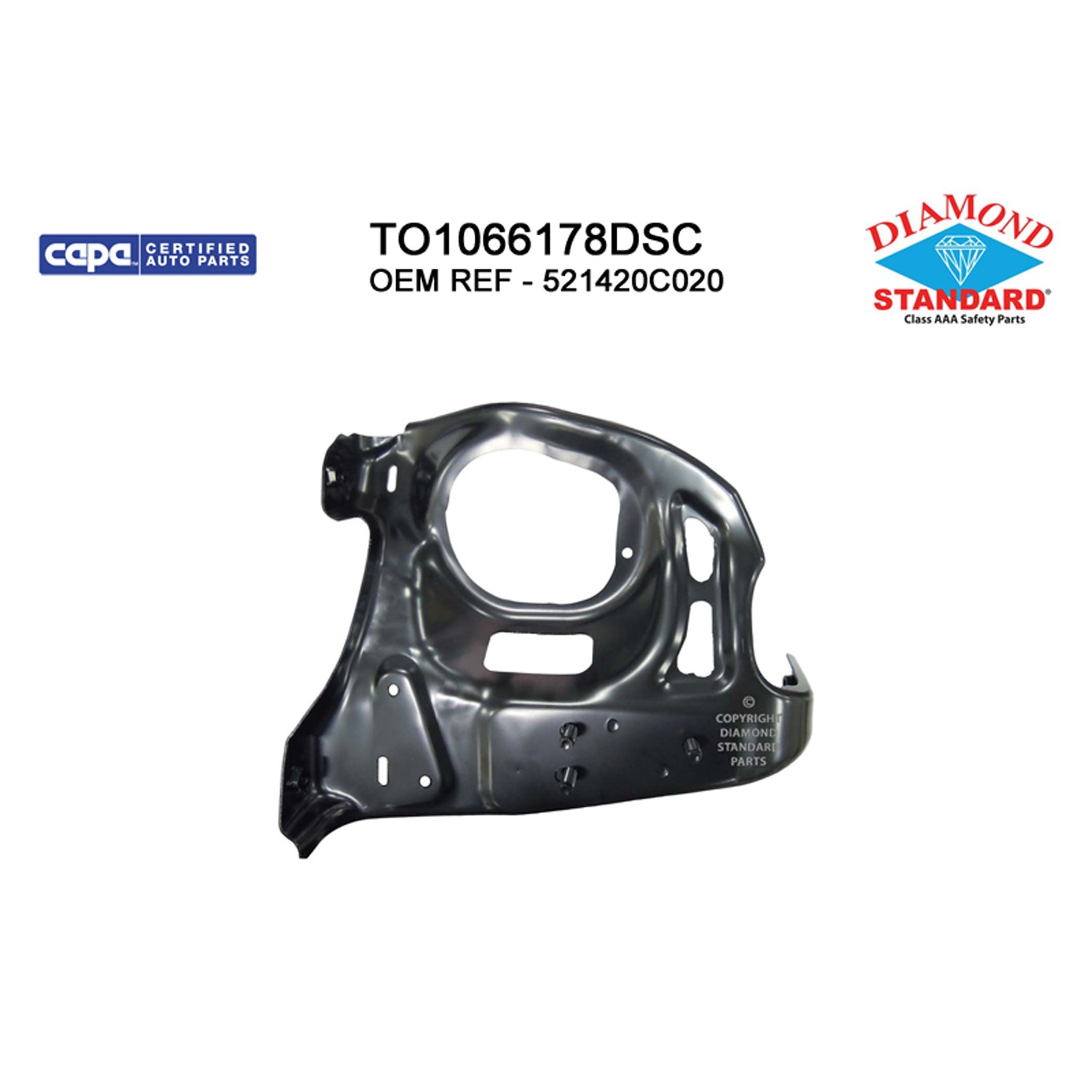 Bumper Bracket Front Left Mounting Arm CAPA for Toyota Tundra 2014–2021