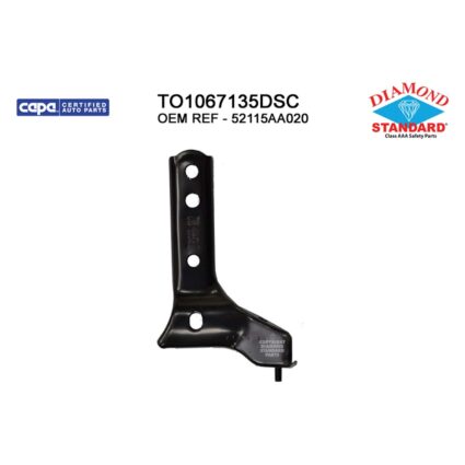 Bumper Bracket Front Right Reinforcement Support Steel CAPA for Toyota Camry 2002–2006