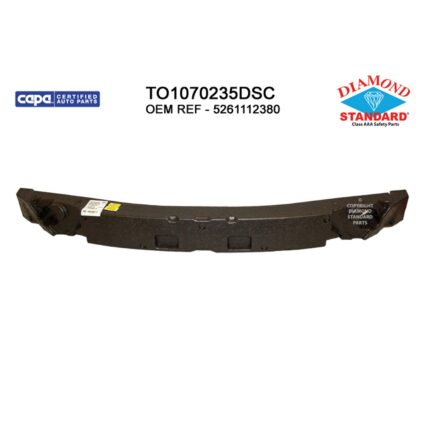 Bumper Impact Absorber Front Upper North America/Japan Built CAPA for Toyota Corolla L LE XLE Hybrid LE 2020–2024