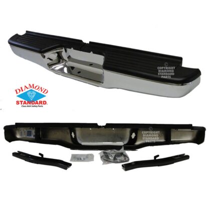 Bumper Face Bar Rear w/Standard Bed Bright Deluxe Chrome CAPA for Toyota Tacoma 1995–2004