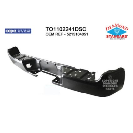 Bumper Face Bar Rear Primed CAPA for Toyota Tacoma Base Pre Runner X-Runner Base Prerunner TRD Sport Prerunner TRD Sport TRD Pro 2005–2015