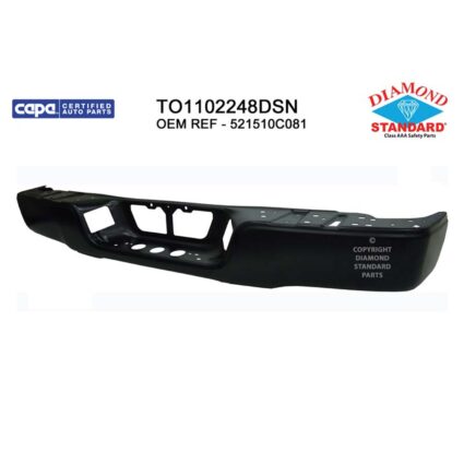 Bumper Face Bar Rear w/o Parking Aid w/Rock Warrior Pkg CAPA for Toyota Tundra 2009–2013