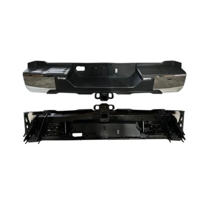 Bumper Assembly Rear w/o Parking Sensors w/Back-up Lamp w/Tow Hitch Chrome for Toyota Tundra 2022–2024