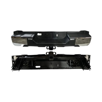 Bumper Assembly Rear w/Parking Sensors w/Back-up Lamp w/Tow Hitch Chrome for Toyota Tundra 2022–2024