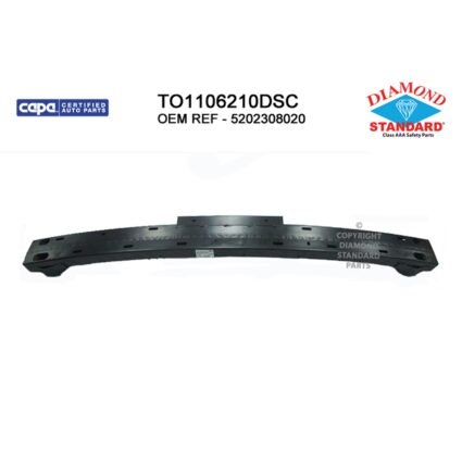 Bumper Cover Reinforcement Rear CAPA for Toyota Sienna 2011–2020