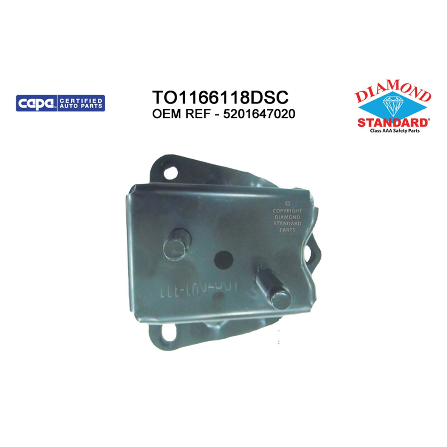 Bumper Bracket Rear Left CAPA for Toyota Prius 2010–2015