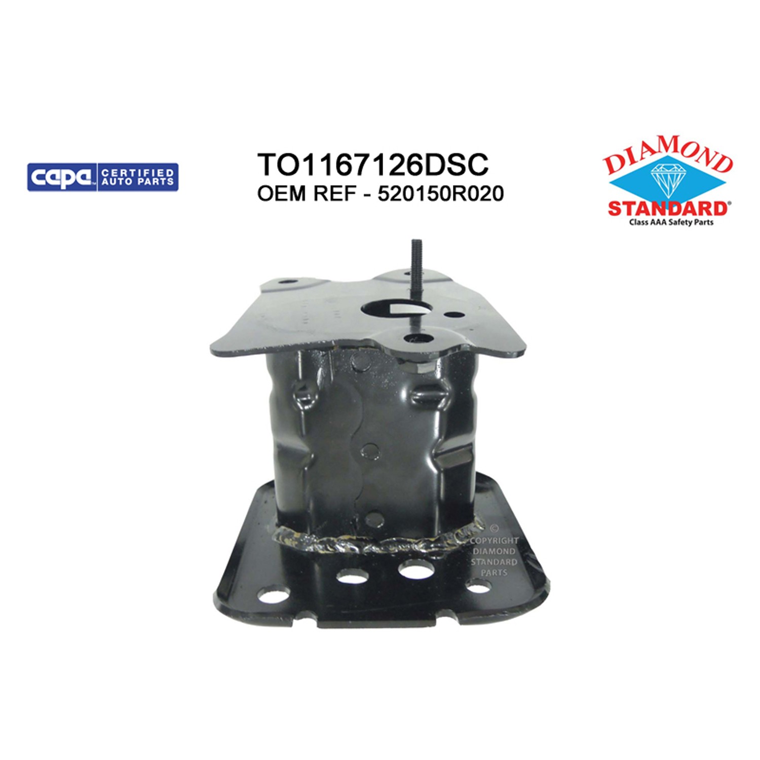 Bumper Bracket Rear Right CAPA for Toyota RAV4 2013–2018