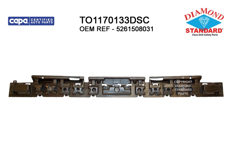 Bumper Impact Absorber Rear CAPA for Toyota Sienna Limited Base LE XLE 2011–2020