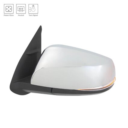 Door Mirror Left w/o Blind Spot Detection w/Signal Lamps w/Cover Chrome for Toyota Tacoma 2016–2023