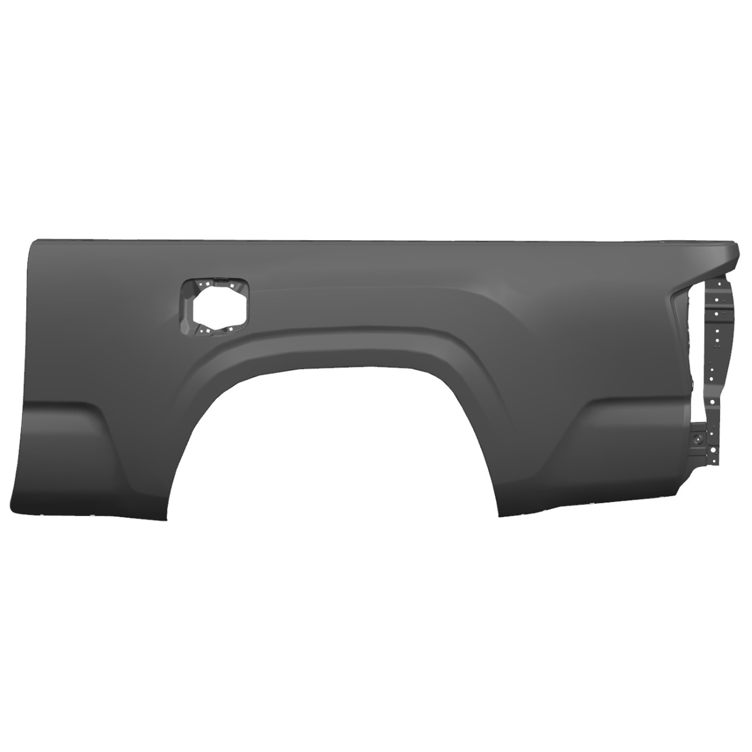 Truck Bed Panel Left w/o Wheel Opening Mouldings Outer Panel Assembly CAPA for Toyota Tacoma Extended Cab Pickup 2016–2023