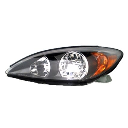 Headlight Assembly Composite Left Black for Toyota Camry SE 2002–2004