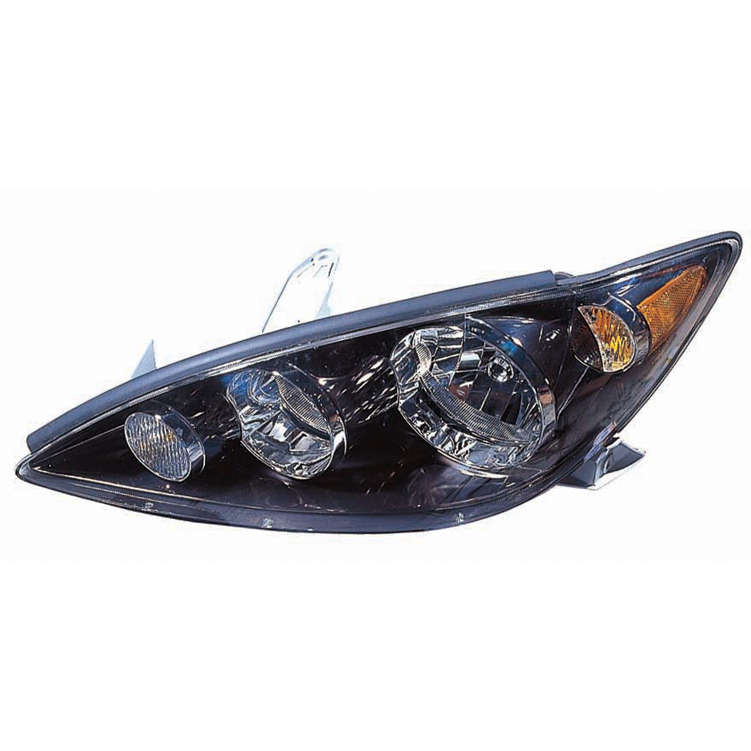 Headlight Assembly Composite Left Black USA Built CAPA for Toyota Camry SE 2005–2006