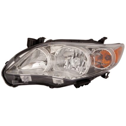 Headlight Assembly Composite Left Canada Built CAPA for Toyota Corolla Base LE CE 2011–2013