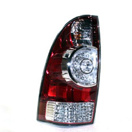 Tail Light Assembly Left LED Type w/Wiring Harness Clear Center Lens for Toyota Tacoma 2009–2015