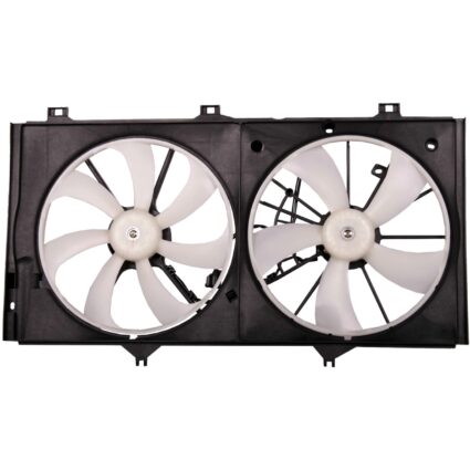 Engine Cooling Fan Assembly w/o Towing Pkg Motor/Blade/Shroud Dual Fan Assembly for Toyota Avalon Camry Venza