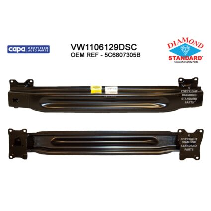 Bumper Cover Reinforcement Rear CAPA for Volkswagen Jetta 2011–2018