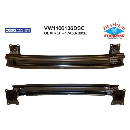 Bumper Cover Reinforcement Rear CAPA for Volkswagen Jetta 2019–2021