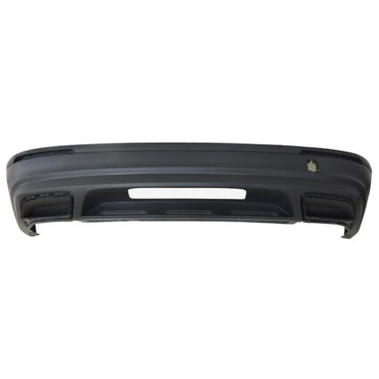 Bumper Cover Rear Lower w/o R-Line w/o Sensor Holes w/o Chrome Moldings w/o Hitch Hole Satin Black CAPA for Volkswagen Tiguan 2018–2021