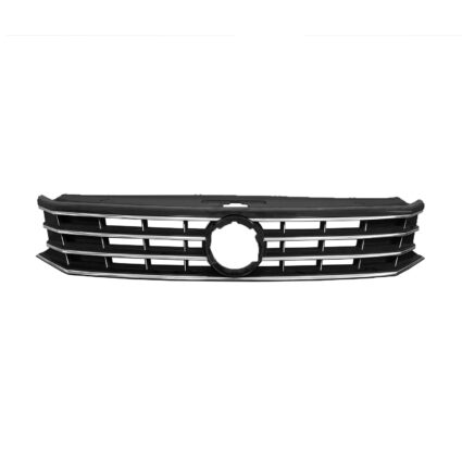 Grille Assembly w/Collision Warning Halogen Headlamps w/Black & Chrome Molding CAPA for Volkswagen Passat 2016–2019