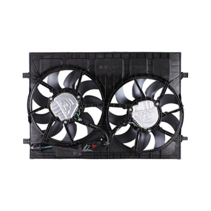 Engine Cooling Fan Assembly w/o Trailer Hitch Motor/Blade/Shroud Dual Fan Assy for Volkswagen Atlas Atlas Cross Sport