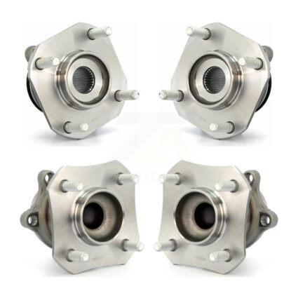 Front Rear Wheel Bearing & Hub Assembly Kit For 07-12 Nissan Sentra 2.0L with 4-Wheel ABS K70-101267