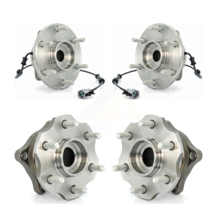 Front Rear Wheel Bearing & Hub Assembly Kit For 2005-2007 Nissan Armada With Internal ABS K70-101295