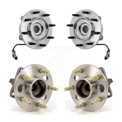 Front Rear Wheel Bearing & Hub Assembly Kit For 06-11 Cadillac DTS With Heavy Duty Brakes K70-102043