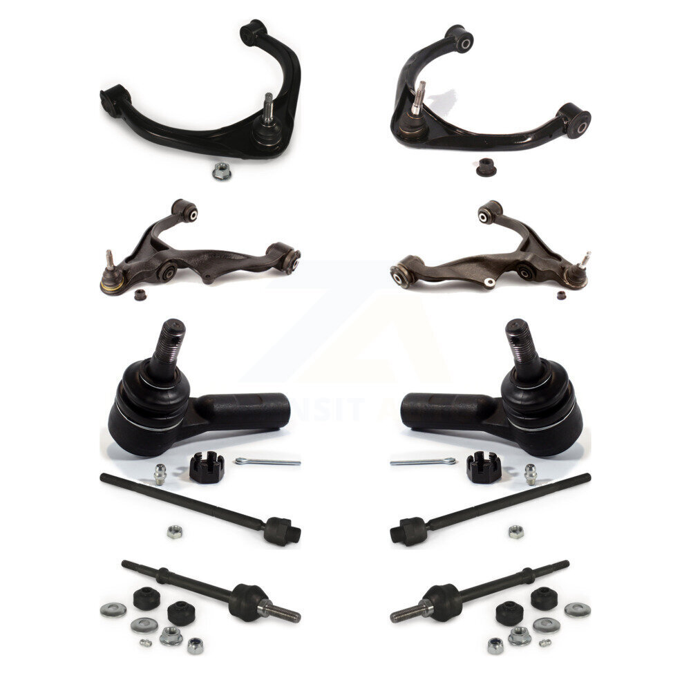 Front Left Right Lower Upper Arms Ball Joints Tie Rods Link Sway Bar Kit (10Pc) For K72-101180