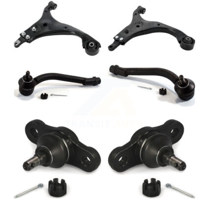 Front Suspension Control Arm With Tie Rod End & Ball Joint Kit (6Pc) For Hyundai Elantra K72-101537