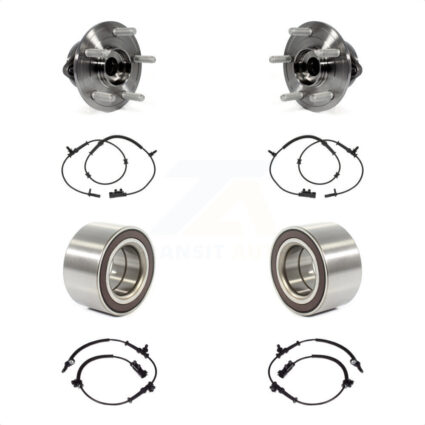Front Rear Wheel Bearing & ABS Sensor Kit For 2014-2015 Jeep Grand Cherokee Dodge Durango K7S-101745