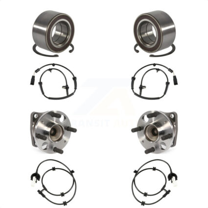 Front Rear Wheel Bearing Sensor Kit For 11-14 Mazda 2 1.5L with 4-Wheel ABS Harness K7S-101762