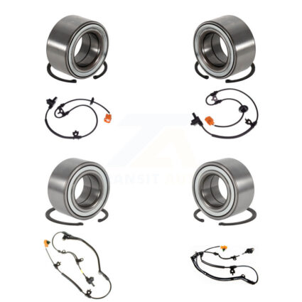 Front Rear Wheel Bearing Sensor Kit (8Pc) For 2006-2008 Honda Pilot 3.5L with 4-Wheel ABS K7S-102780