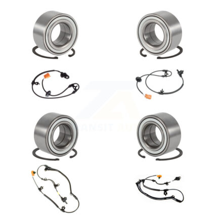 Front Rear Wheel Bearing Sensor Kit (8Pc) For Honda Pilot Acura MDX 3.5L with 4-Wheel ABS K7S-102795