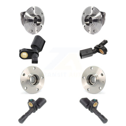 Front Rear Wheel Hub Bearing And ABS Sensor Kit (8Pc) For Volkswagen Golf SportWagen K7S-102799