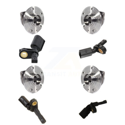 Front Rear Wheel Hub Bearing And ABS Sensor Kit (8Pc) For 2018 Volkswagen Tiguan AWD K7S-102803