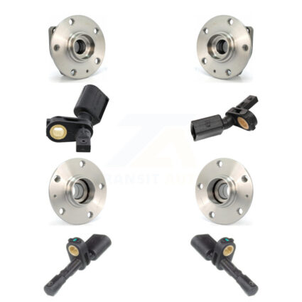 Front Rear Wheel Hub Bearing And ABS Sensor Kit (8Pc) For Volkswagen Golf SportWagen K7S-102807