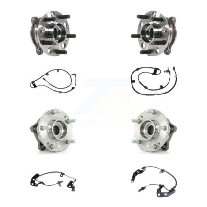 Front Rear Wheel Hub Bearing And ABS Sensor Kit (8Pc) For Hyundai Santa Fe Sport K7S-102810