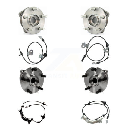 Front Rear Wheel Hub Bearing And ABS Sensor Kit (8Pc) For Subaru Impreza K7S-102813