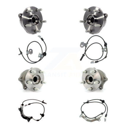 Front Rear Wheel Hub Bearing And ABS Sensor Kit (8Pc) For Subaru Impreza WRX STI K7S-102814